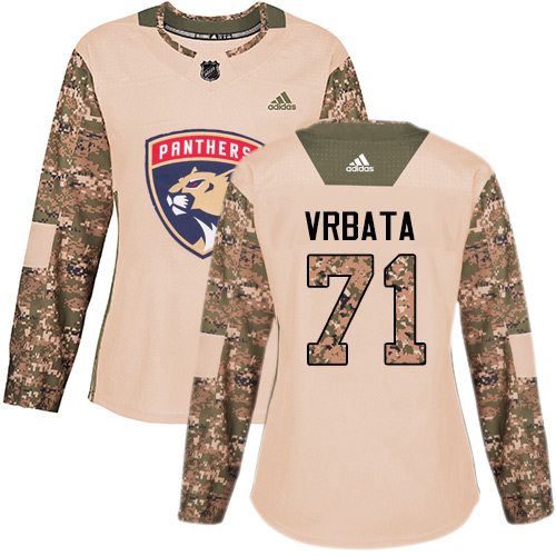 Adidas Panthers #71 Radim Vrbata Camo Authentic Veterans Day Women's Stitched NHL Jersey - Click Image to Close